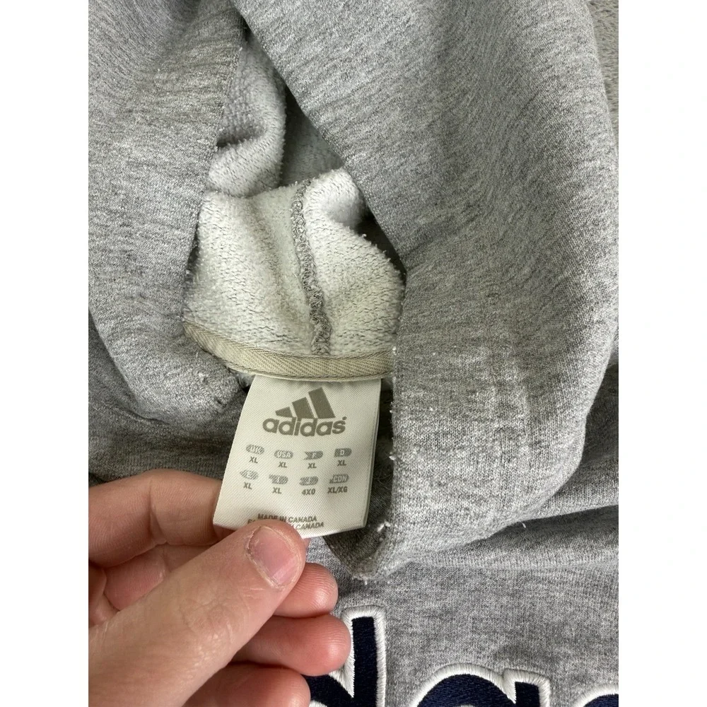 Vintage Y2K Adidas Pullover Hoodie Men's Size XL Gray
